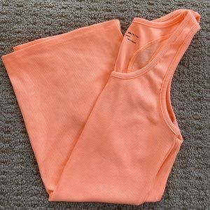 Orange Under Armour workout tank